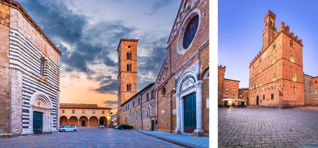 Volterra, baptysterium św. Jana Chrzciciela i katedra, Piazza dei Priori