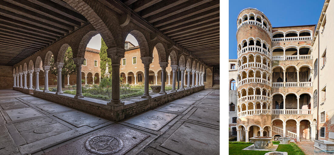 Kostel San Francesco della Vigna, palác Contarini del Bovolo, Benátky