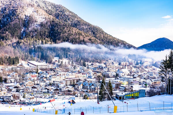 Tarvisio, jazda na nartach na trójstyku granic