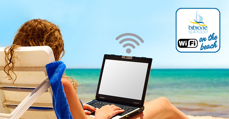 Bibione - darmowe wi fi na plaży